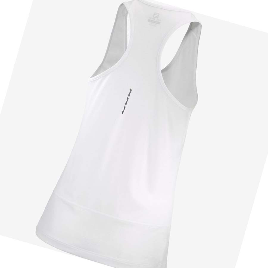 Camiseta Salomon CROSS RUN Mujer Blancos | MX 2579AHK